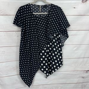 P Luca Milano Polka Dot Artsy Blouse